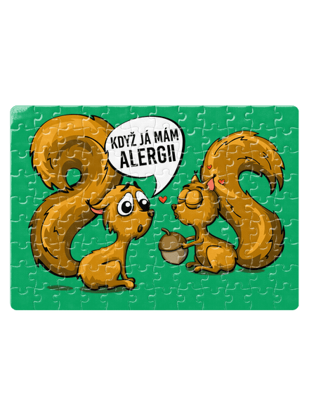 Alergická veverka puzzle White