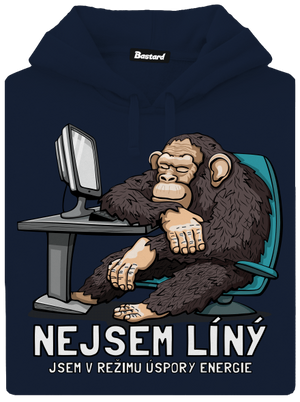 Nejsem líný pánská mikina klokanka Navy