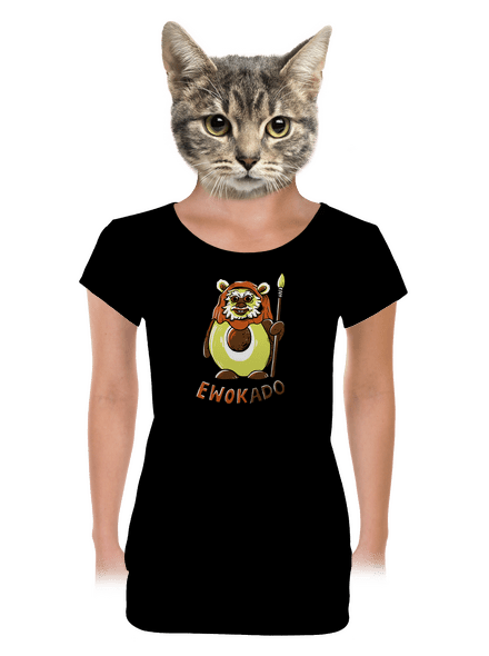 Ewokado dámské tričko s lemem Black