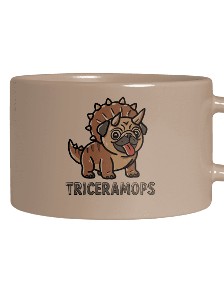 Triceramops hrnek makronka Brown Macaron
