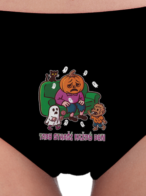 Tady straší každý den dámské kalhotky Black