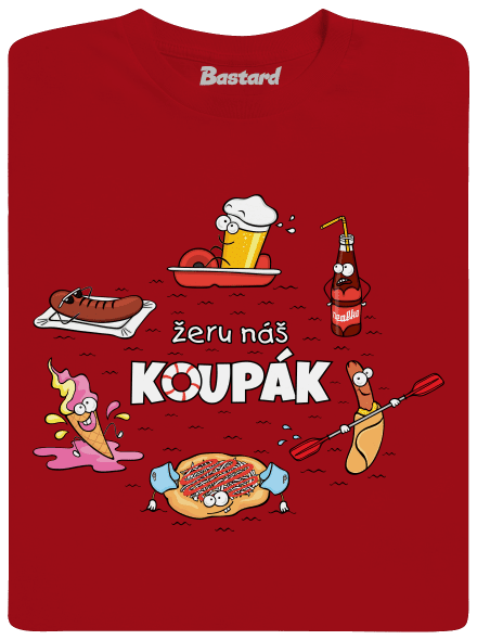 Český koupák pánské dlouhý rukáv Red