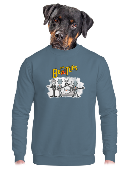 AI Beatles unisex mikina bez kapuce Nordic Blue