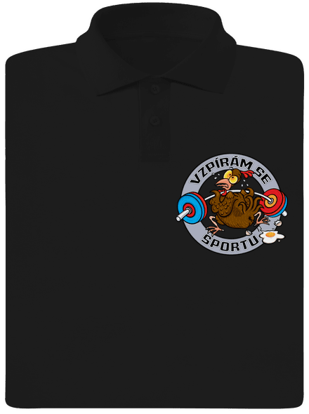 Vzpírám se sportu pánská polokošile Black