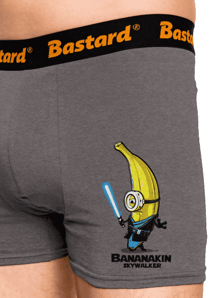 Bananakin Skywalker boxerky Gray Melange