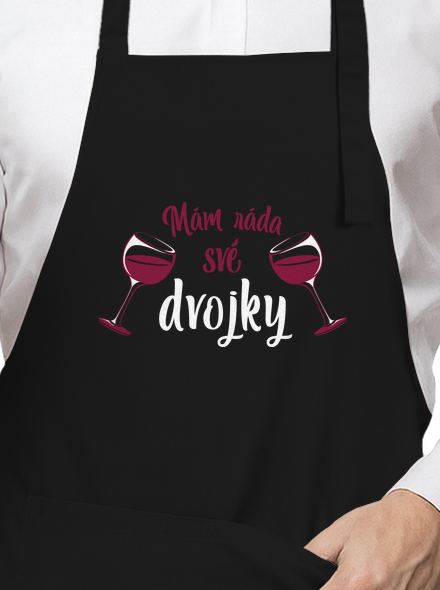 Dvojky zástěra Black