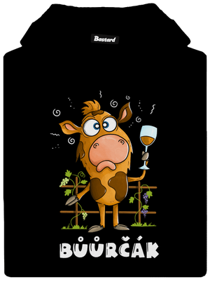 Bůůrčák pánská mikina klokanka Black