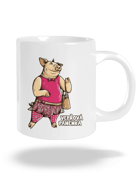 Vepřová panenka velký hrnek White