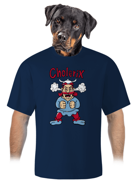 Cholerix unisex tričko oversized Midnight Blue