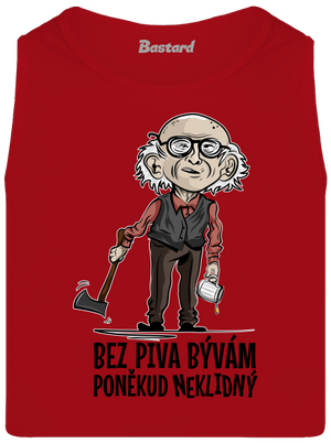 Neklidný bez piva pánské tílko Red