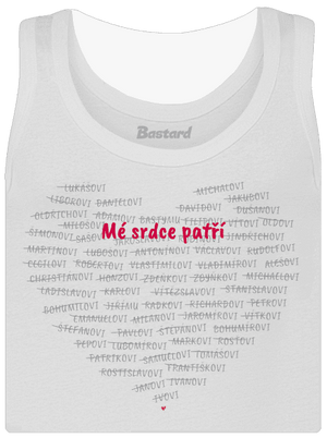 Mé srdce patří dámské tílko klasické White