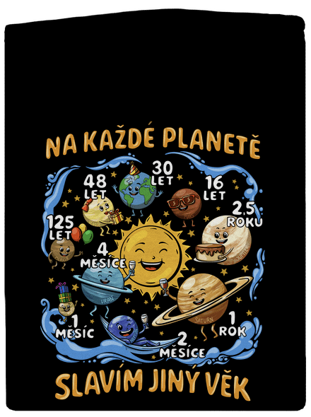 Věk na planetách dámská mikina na zip Black