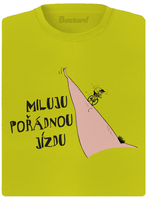 Miluju jízdu dámské sportovní tričko Neon Yellow