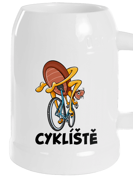 Cyklíště půllitr White