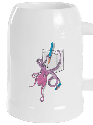 Prostě miluje inkoust půllitr White