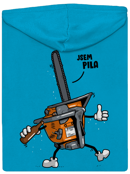 Jsem pila dámská mikina na zip Blue Atol