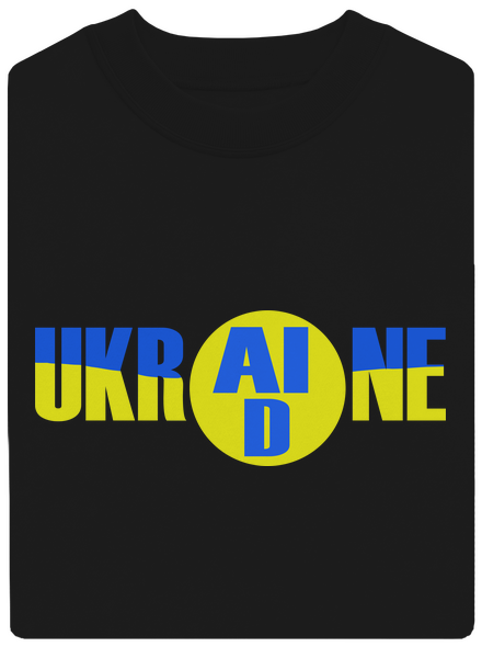 Ukrajina - AID unisex mikina bez kapuce Black