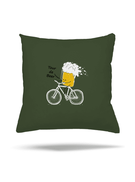 Tour de beer polštář Olive Green