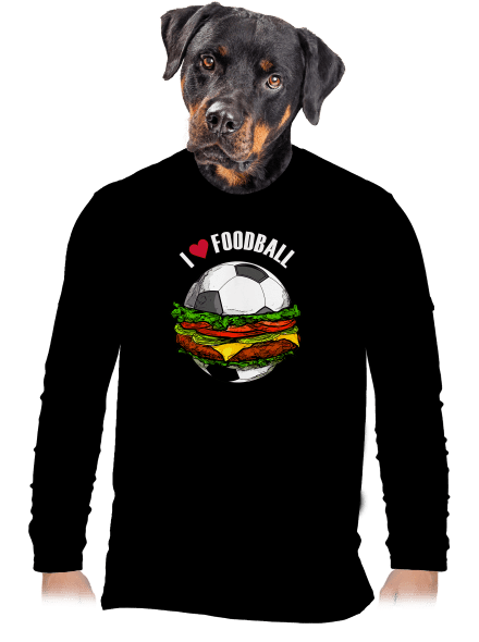 Foodball pánské dlouhý rukáv Black