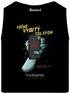 B13: Vybitý telefon pánské tílko Black