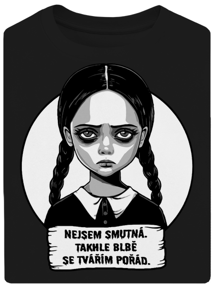 Nejsem smutná unisex tričko oversized Black