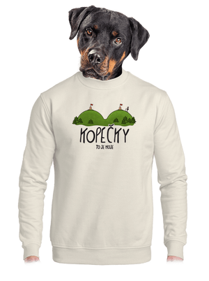 Kopečky unisex mikina bez kapuce Off White