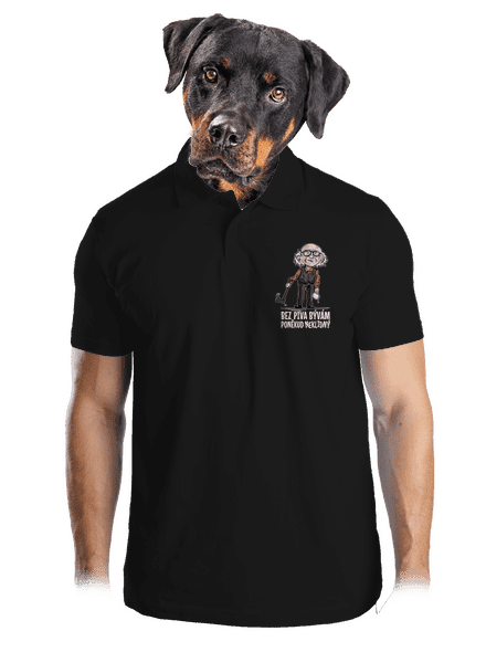 Neklidný bez piva pánská polokošile Black