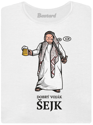 Dobrý voják Šejk dámské tričko s lemem White
