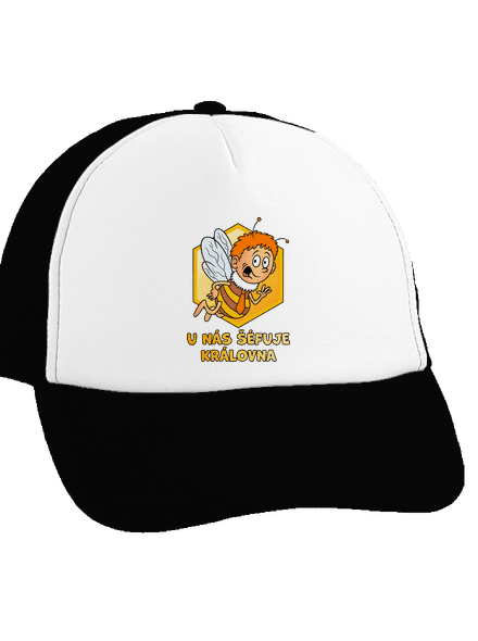 Včelí královna kšiltovka truckerka Black cap