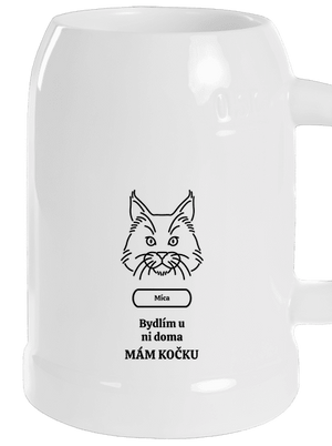 Nemůžu, mám kočku půllitr White