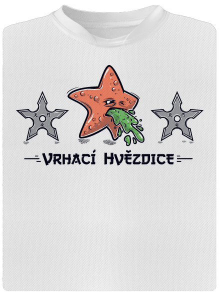 Vrhací hvězdice dětské sportovní tričko White