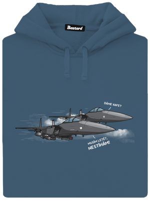 Stíhačka nestíhá dámská mikina klokanka Denim