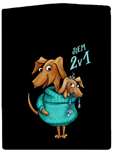Jsem dva v jednom dámská mikina na zip Black