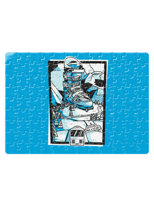 Lyžák puzzle White