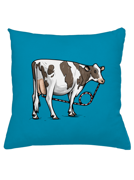 Cow drink polštář Blue Turquoise