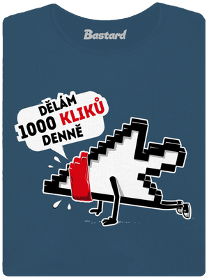 Klikař dámské tričko premium Petrol Blue