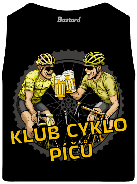 Klub cyklo píčů pánské tílko Black