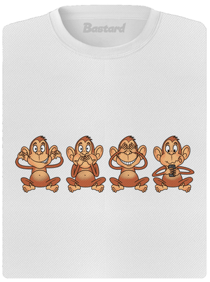 Opička s mobilem dámské sportovní tričko White