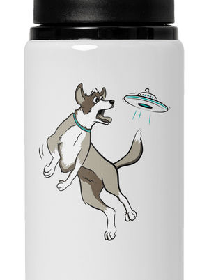 Létající talíř lahev na vodu White