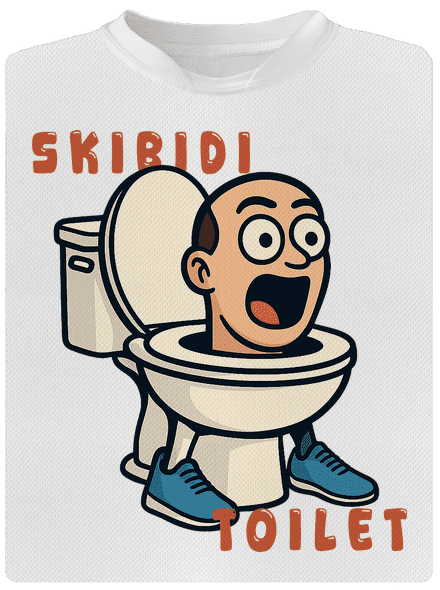 Skibidi Toilet dětské sportovní tričko White