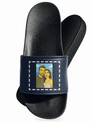 Simpsonovi z vlastní fotky pantofle Navy