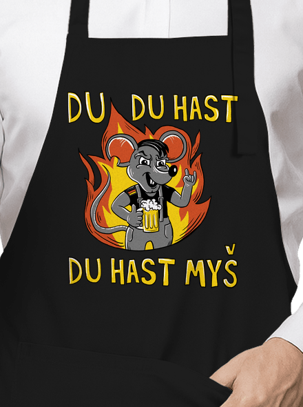 Du hast myš zástěra Black