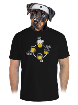 Pivní hodiny pánské sportovní tričko Black