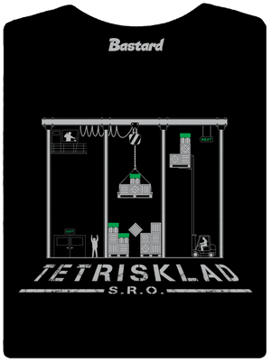 Tetrisklad dámské tričko s lemem Black