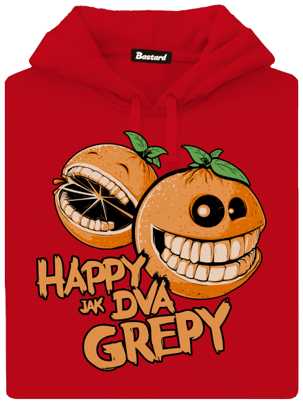 Happy grepy pánská mikina klokanka Red