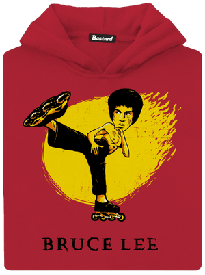 Bruce Lee dětská mikina klokanka Fire Red