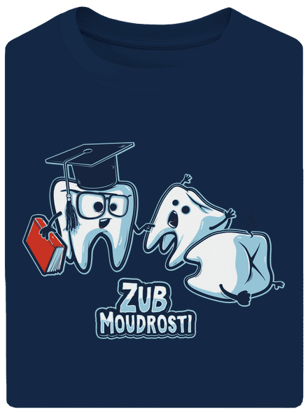 Zub moudrosti unisex tričko oversized Midnight Blue