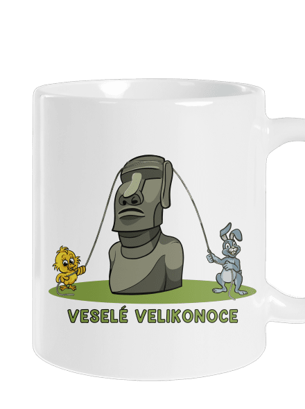 Velikonoční Moai klasický hrnek White