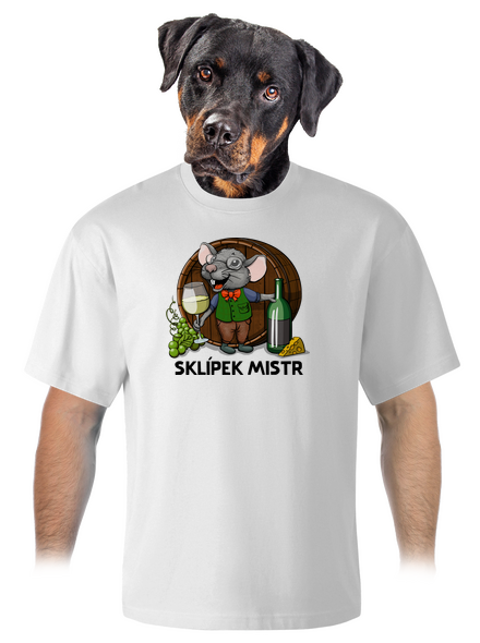 Sklípek mistr unisex tričko oversized White
