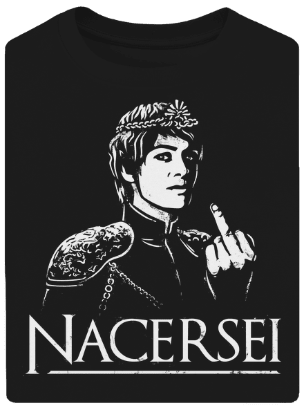 Nacersei unisex tričko oversized Black